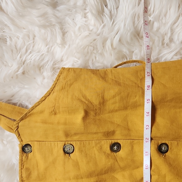 Topshop NWOT linen pinafore dress -size 6 - Picture 11 of 12